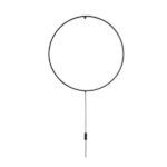 Nova Luce Φωτιστικό Απλίκα LED Ring 18W Μαύρη 45cm με θερμό λευκό φως 3000K