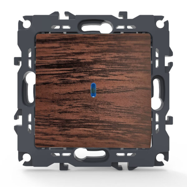 Acaelec Prime Μηχανισμός Διακόπτη A/R με Λυχνία LED Προσ/μου 10AX Απόχρωση Ξύλου