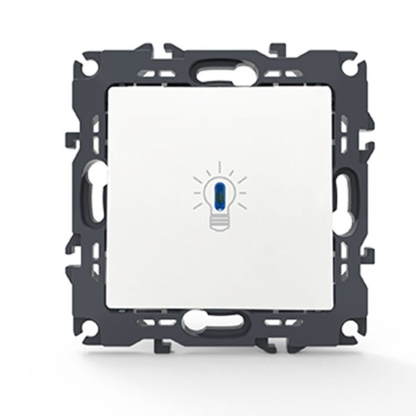 Acaelec Prime Μηχανισμός Μπουτόν Κλιμακοστασίου με Λυχνία LED (230Vac) 10A Λευκός