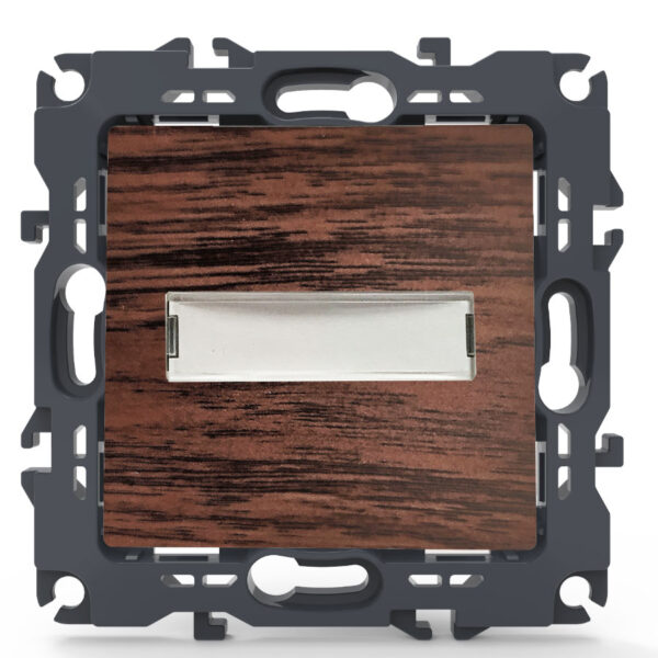 Acaelec Prime Μηχανισμός Κουδούνι με Επιγραφή και Λυχνία LED (12Vac) 10A Απόχρωση Ξύλου