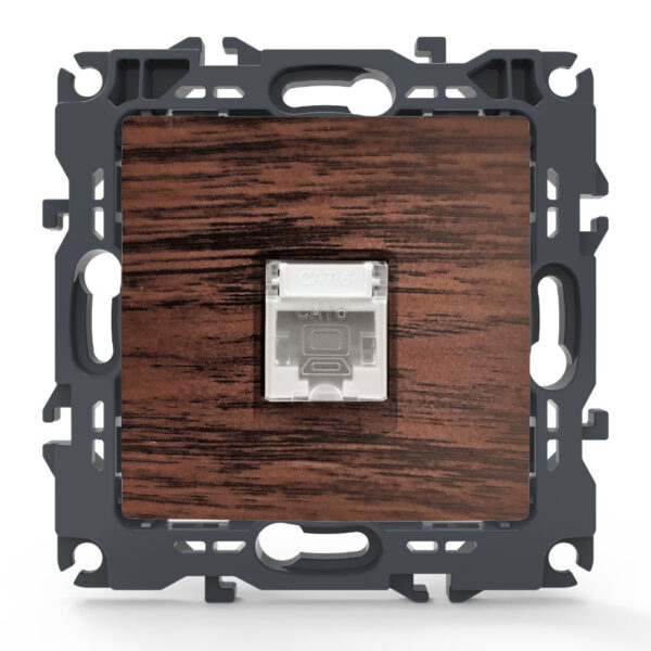 Acaelec Prime Μηχανισμός Πρίζα Δικτύου RJ45 (CAT6) Απόχρωση Ξύλου