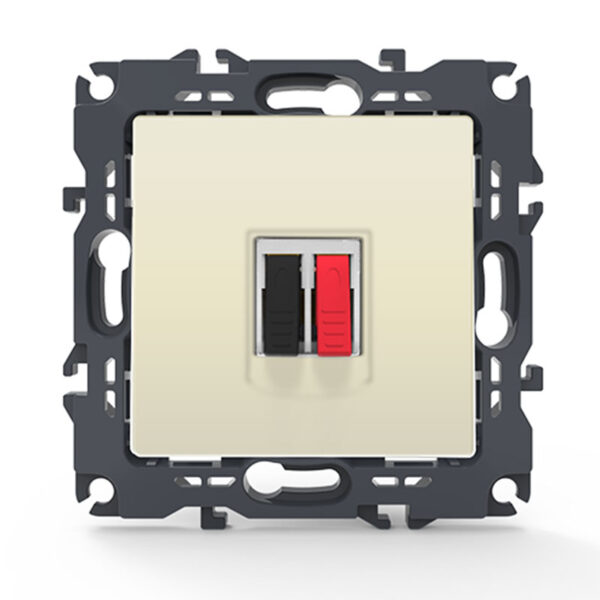 Acaelec Prime Μηχανισμός Πρίζα Ηχείων Μονή 36-230V IP20 Ιβουάρ