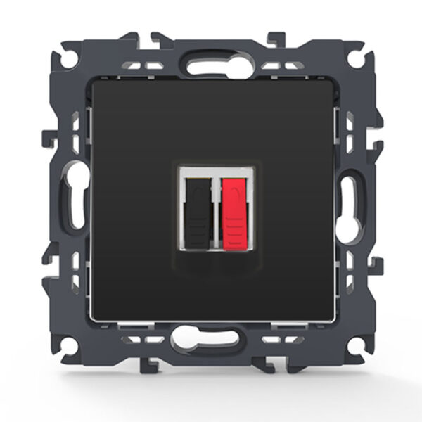 Acaelec Prime Μηχανισμός Πρίζα Ηχείων Μονή 36-230V IP20 Ανθρακί Ματ