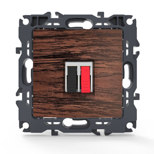 Acaelec Prime Μηχανισμός Πρίζα Ηχείων Μονή 36-230V IP20 Απόχρωση Ξύλου