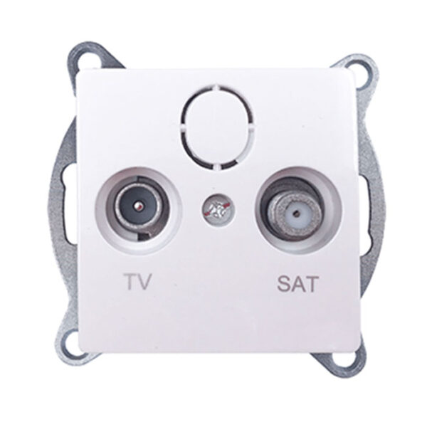 Acaelec Prime Μηχανισμός Πρίζα TV+SAT Τερματική Λευκή
