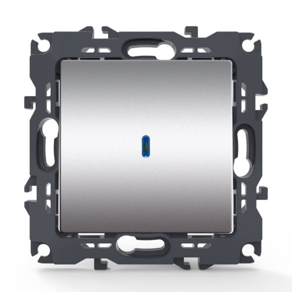 Acaelec Prime Μηχανισμός Διακόπτη A/R με Λυχνία LED Προσ/μου 10AX Αλουμίνιο Ματ