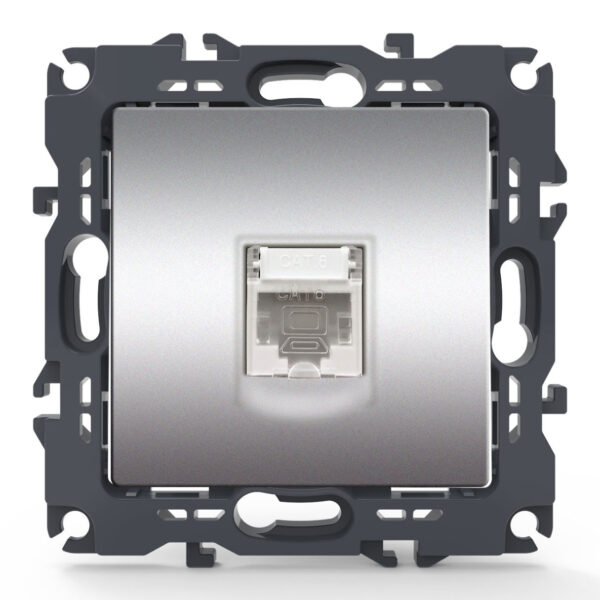 Acaelec Prime Μηχανισμός Πρίζα Δικτύου RJ45 (CAT6) Αλουμίνιο Ματ