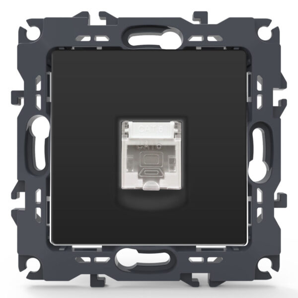 Acaelec Prime Μηχανισμός Πρίζα Δικτύου RJ45 (CAT6) Ανθρακί Ματ