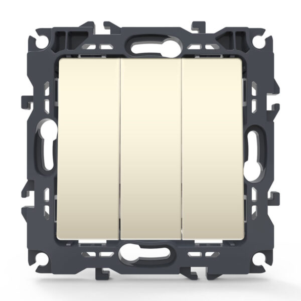 Acaelec Prime Μηχανισμός Διακόπτη Τριπλός Απλός 10AX Ιβουάρ