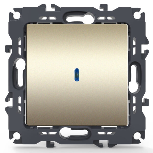 Acaelec Prime Μηχανισμός Διακόπτη A/R με Λυχνία LED Προσ/μου 10AX Σαμπανιζέ Ματ