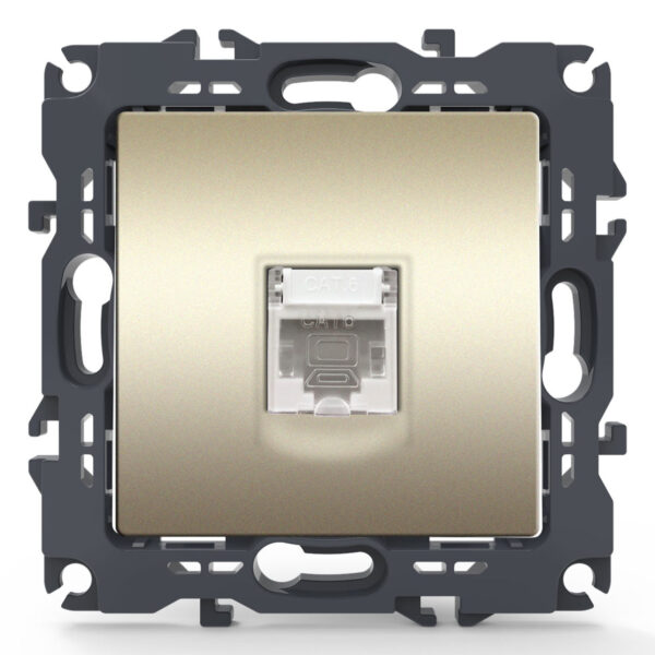 Acaelec Prime Μηχανισμός Πρίζα Δικτύου RJ45 (CAT6) Σαμπανιζέ Ματ