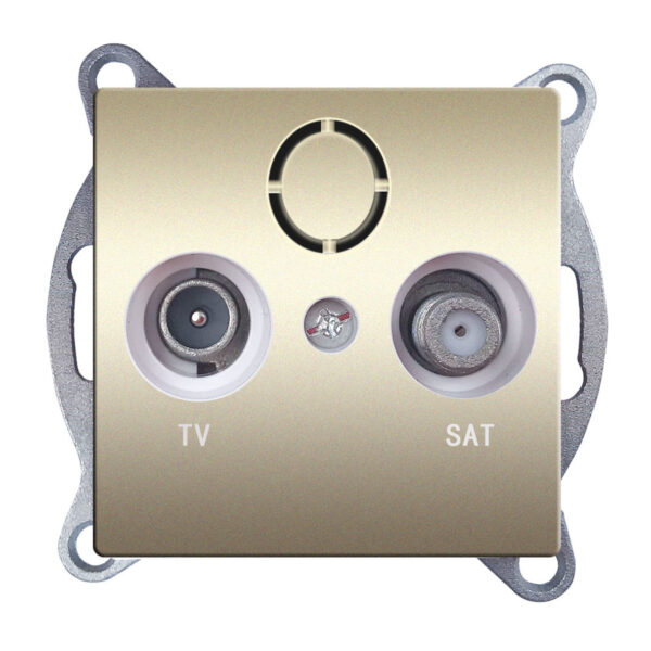 Acaelec Prime Μηχανισμός Πρίζα TV+SAT Τερματική Σαμπανιζέ Ματ