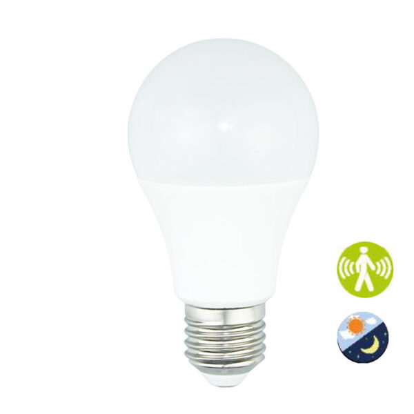 Diolamp Λάμπα LED Micro E27 8W 710Lm 230V με Ανίχνευση Κίνησης - 3000K Θερμό Λευκό