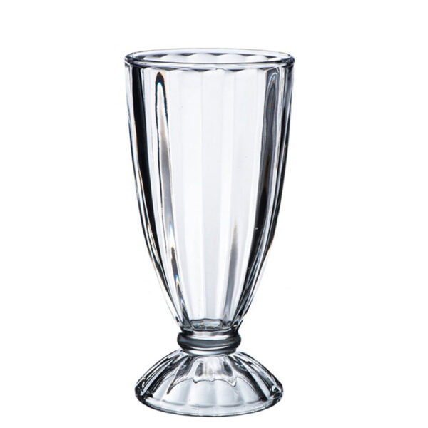Home Style Σετ 6 Γυάλινα Ποτήρια Milkshake Ρίγες 350ml