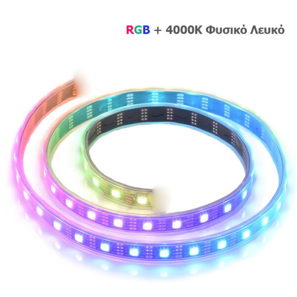 Aca Light Ταινία LED SMD 17W max. 24V DC Nano IP65 - RGB + 4000Κ Φυσικό Λευκό