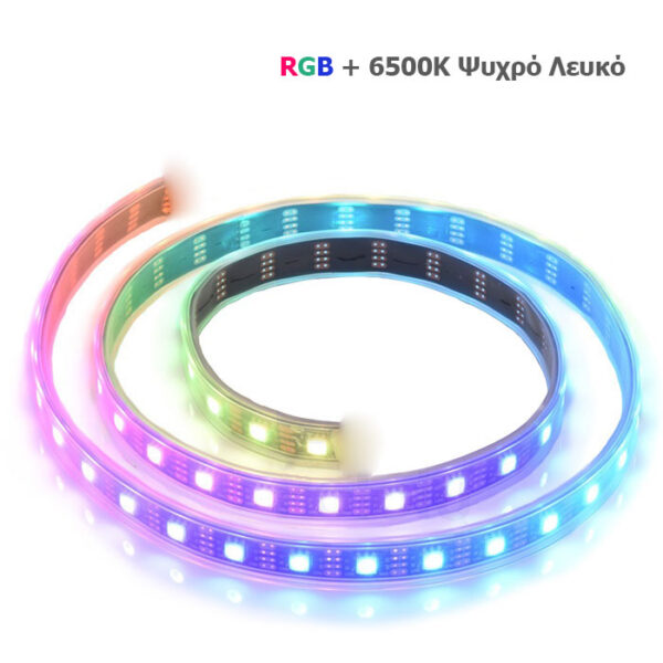 Aca Light Ταινία LED SMD 17W max. 24V DC IP20 - RGB + 6500Κ Ψυχρό Λευκό