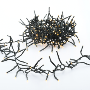 Aca Xmas Χριστουγεννιάτικη Σειρά με 700 Cluster LED Λαμπάκια (Ανά 5 cm), Θερμό Λευκό, Αντάπτορας (31V DC) & 8 Προγράμματα, IP44, 11.5 m, Πράσινο Καλώδιο