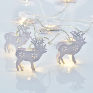 Aca Xmas "METAL STRING LIGHTS" ΤΑΡΑΝΔΟΣ 10 LED ΛΑΜΠΑΚ ΣΕΙΡΑ ΜΠΑΤΑΡ(2xΑΑ) ΘΕΡΜΟ ΛΕΥΚΟ IP20 135+30cm ΔΙΑΦΑΝ ΚΑΛ