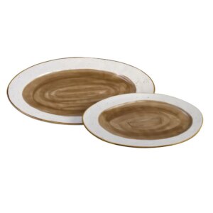 HFA Πιατέλα σερβιρίσματος Country Οβάλ Brown (New Bone China) (32,5 X 20,5 X 2,3)