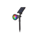 Ηλιακό φωτιστικό εδάφους LED it-Lighting Amistad 2W RGB, καρφωτό, μαύρο, με φωτεινότητα 180 lumen και προστασία IP65.