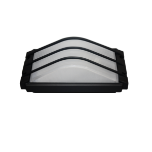 Aca Light Απλίκα Χελώνα Triangle 1Φ Αλουμινίου με Καγκελάκι 27cm Αμμώδες Μαύρο