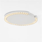 Φωτιστικό οροφής LED NOVA LUCE GREAMY 21W – Λευκό αλουμίνιο και ακρυλικό, μοντέρνος κυκλικός σχεδιασμός, dimmable, 3000K θερμό φως.