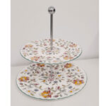 Συλλεκτική ορντερβιέρα Minton Haddon Hall 2 θέσεων με λουλουδάτο μοτίβο Derbyshire