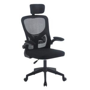 A9945 ΜΑΥΡO MESH ΠΟΛΥΘΡΟΝΑ ΓΡΑΦΕΙΟΥ 59X60X46-113/56-126εκ.