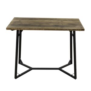 BISTRO ΤΡΑΠΕΖΙ BAR 120X65X108εκ. ΜΑΥΡΟ ΜΕΤΑΛΛΟ-ΞΥΛΟ