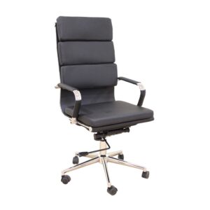 A9944 ΜΑΥΡΟ PU ΠΟΛΥΘΡΟΝΑ ΓΡΑΦΕΙΟΥ 55X60X51-115/61-125εκ.