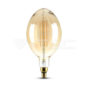 V-TAC Λάμπα LED Filament 8W Ευθεία E27 BF180 Κεχριμπάρι Dimmable 2000K - Θερμό Λευκό
